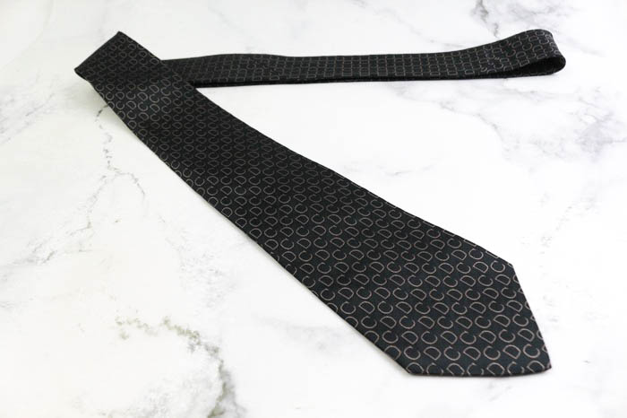 ディオール・オム ブランド ネクタイ シルク 小紋柄 総柄 ハンドメイド  