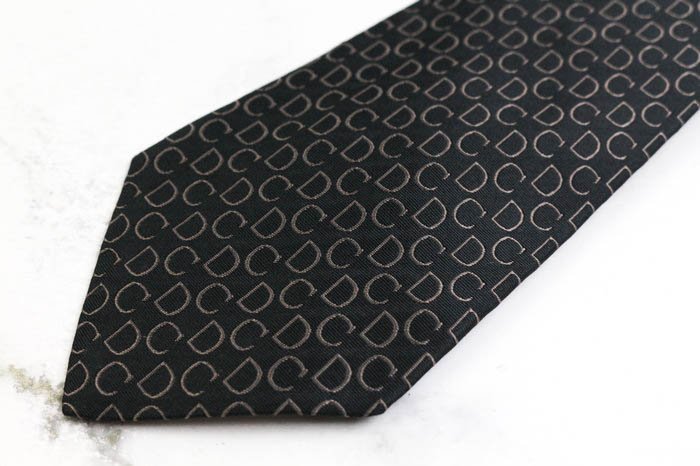 ディオール・オム ブランド ネクタイ シルク 小紋柄 総柄 ハンドメイド  