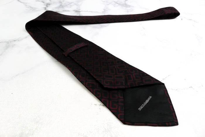 DOLCE & GABBANA ドットパターン ネクタイ DOLCE&GABBANA 黒 ドットパターン ネクタイ