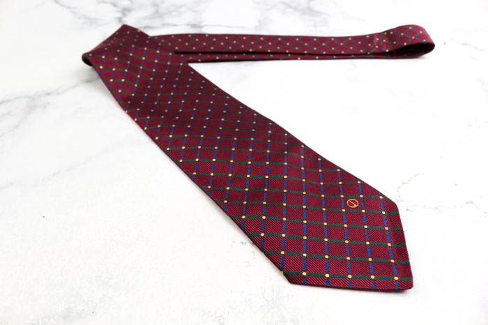 ダンヒル ブランド ネクタイ ロゴ チェック柄 ドット 格子柄 シルク PO