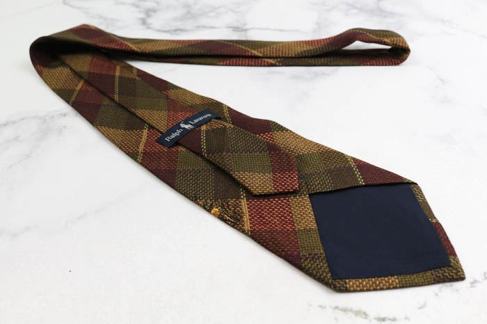 Ralph Lauren RUGBY パッチワークチェック柄ネクタイ Ralph Lauren RUGBY パッチワークチェック柄ネクタイ Ralph
