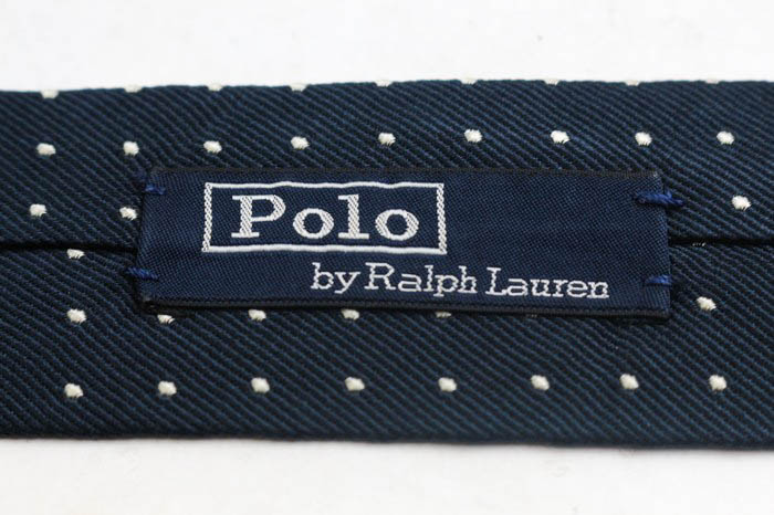 Polo Ralph Lauren ネイビー ドット柄 ネクタイ ポロラルフローレン ブランド ネクタイ シルク ドット柄 PO