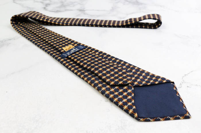エルメス ブランド ネクタイ シルク 小紋柄 格子柄 高級 PO メンズ  