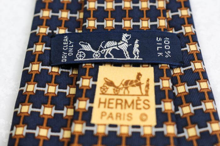 エルメス ブランド ネクタイ シルク 小紋柄 格子柄 高級 PO メンズ  