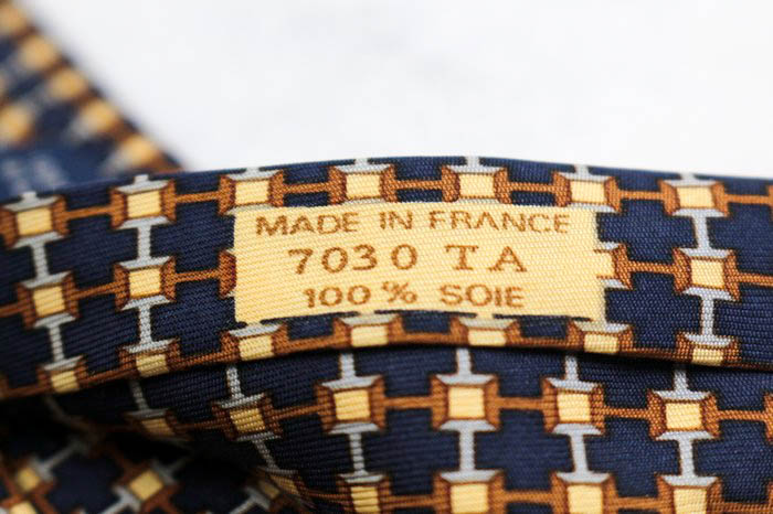 エルメス ブランド ネクタイ シルク 小紋柄 格子柄 高級 PO メンズ  