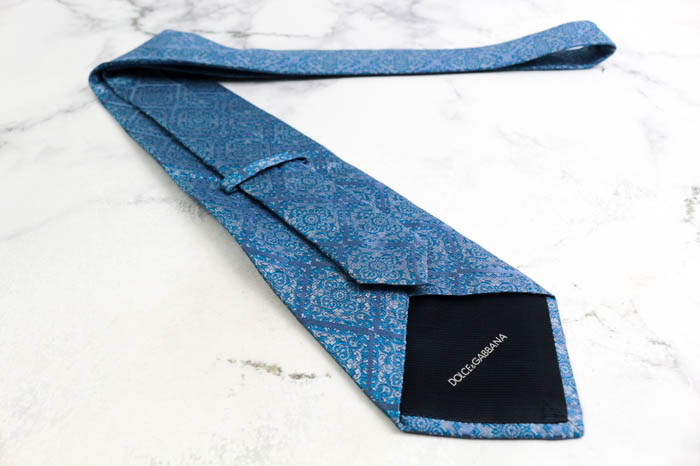 美品 DOLCE & GABBANA 花柄 シルクネクタイ ブラック 美品 DOLCE