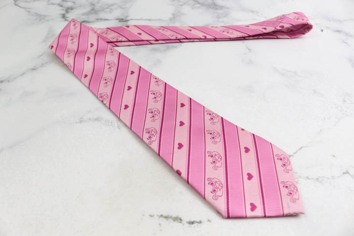 ピンクパンサー ブランド ネクタイ ストライプ柄 キャラクター柄 小  