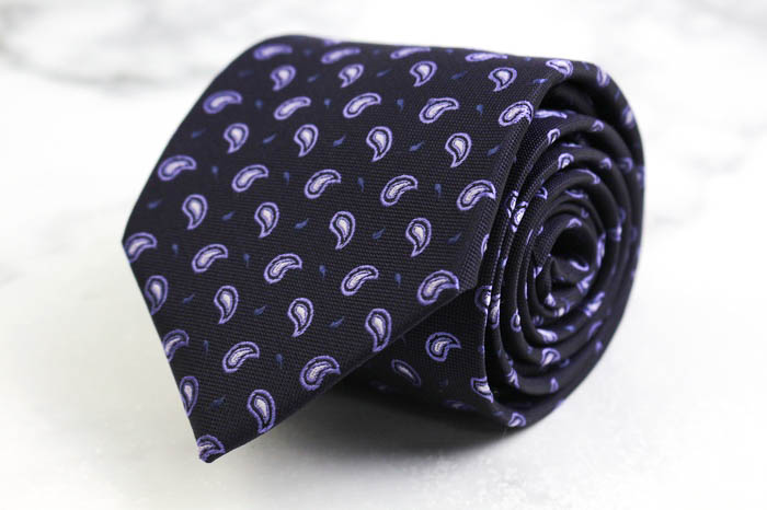 希少 PRADA プラダ ネクタイ ペイズリー 花柄 総柄 ブラック