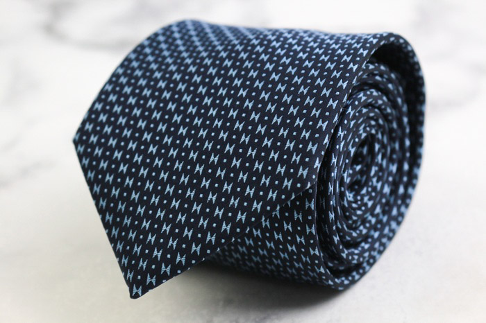 エルメス ブランド ネクタイ ドット 小紋柄 シルク フランス製 PO  