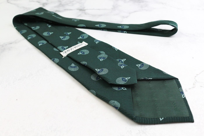ジョルジオアルマーニ ブランド ネクタイ シルク 小紋柄 伊製生地