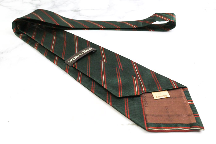 新品 ステファノリッチ STEFANO RICCI 緑系 ネクタイ ステファノリッチ ブランド ネクタイ シルク ストライプ柄 PO