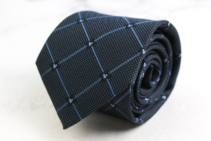 新品未使用】 ディズニーリゾート 青 チェック ネクタイ ディズニー