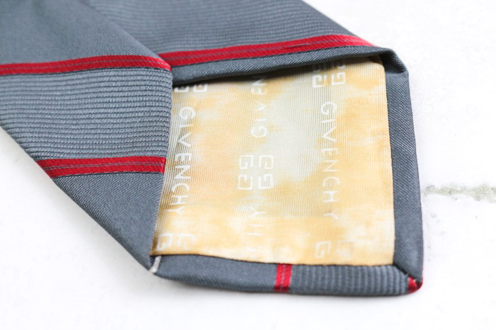 ジバンシィ ブランド ネクタイ ロゴ ストライプ柄 シルク PO メンズ