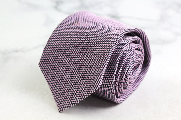 ヒューゴボス ペイズリー 花柄 シルク 100% ネクタイ パープル  