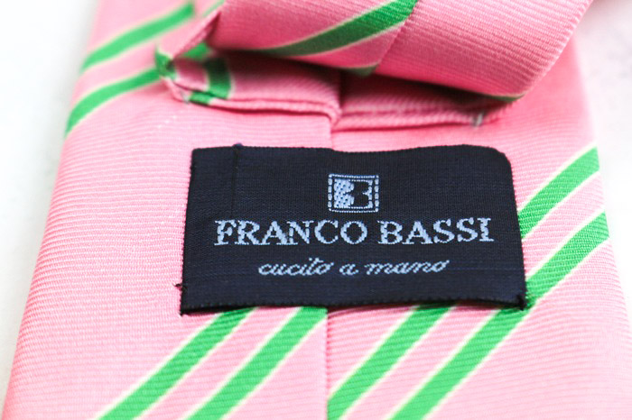 フランコバッシ ブランド ネクタイ ストライプ柄 シルク イタリア製 PO