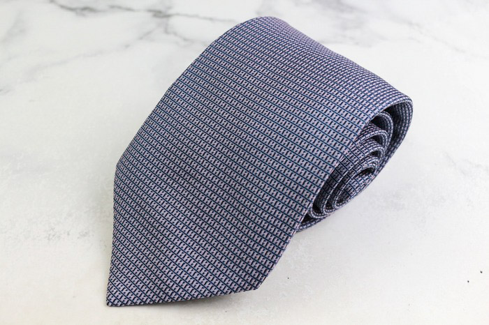 HERMES エルメス ネクタイ パープル系 幾何学模様 パターン柄 フランス製