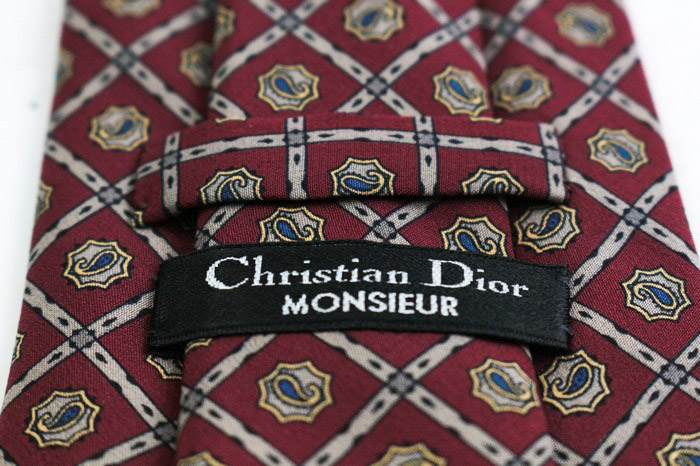 クリスチャンディオール ブランド ネクタイ シルク ペイズリー柄 総柄