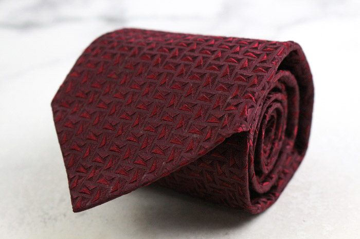 Ermenegildo Zegna ネクタイ ブラウン ピンク ドット レッド