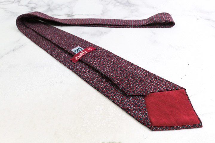 【Nakata】 HERMES ワインレッド ネクタイ Nakata】 HERMES ワインレッド ネクタイ Nakata】 HERMES ワイン