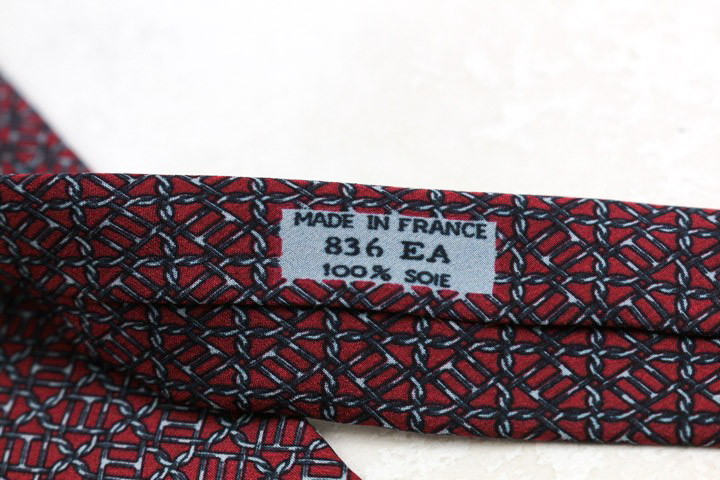 HERMES シルク ネクタイ チェック柄 エルメス ブランド ネクタイ チェック柄 格子柄 シルク フランス