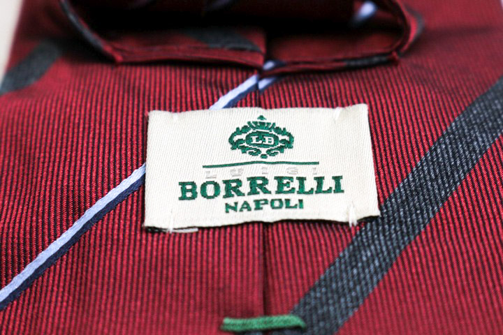 LUIGI BORRELLI ネクタイ リネン 春夏 STRASBURGO ルイジボレッリ