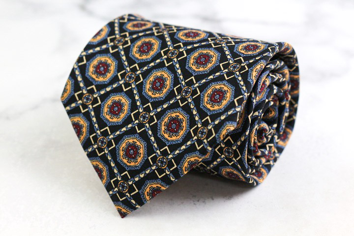 【極美品・送料無料】Christian Dior ディオール ネクタイ 格子柄 美品Christian Dior ネクタイ 格子柄 総柄 ネイビー 紺 赤 Christian