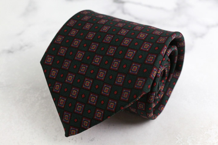 未使用 定価4.4万 ターンブル&アッサー 英国製 小紋プリントタイ ネクタイ 未使用 定価4.4万 ターンブル&アッサー 英国製 小紋プリントタイ