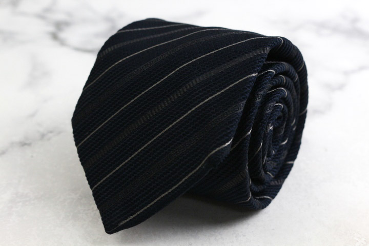 フェンディ ブランド ネクタイ シルク ストライプ柄 ズッカ柄 伊製生地