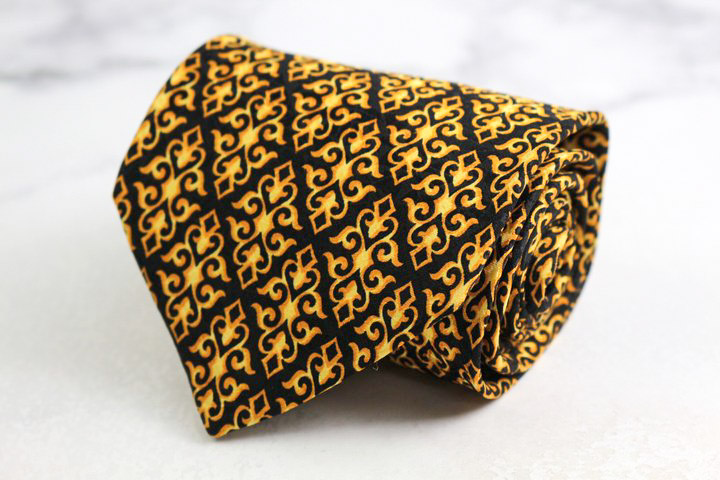 ジャンニ・ヴェルサーチ ブランド ネクタイ シルク アラベスク 総柄