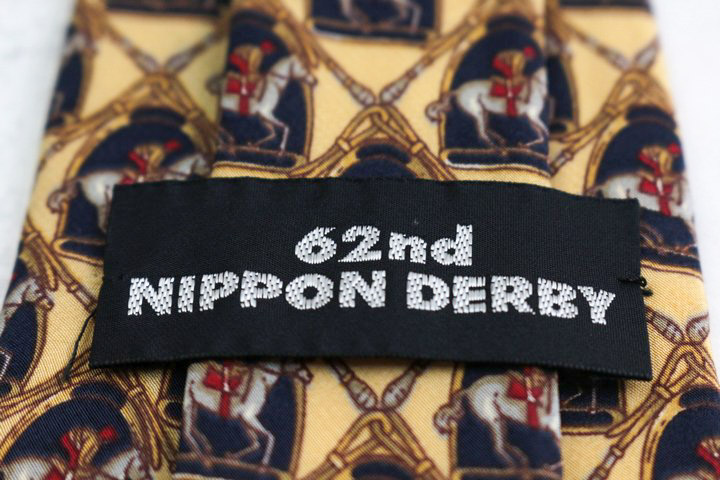 日本ダービー ブランド ネクタイ シルク 動物柄 競馬 コレクション PO