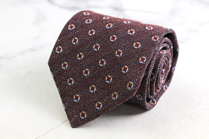 Ermenegildo Zegna ピンク ドット柄 ネクタイ Ermenegildo Zegna