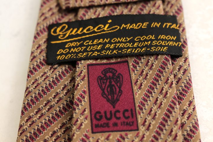 グッチ ブランド ネクタイ ストライプ柄 シルク イタリア製 PO メンズ