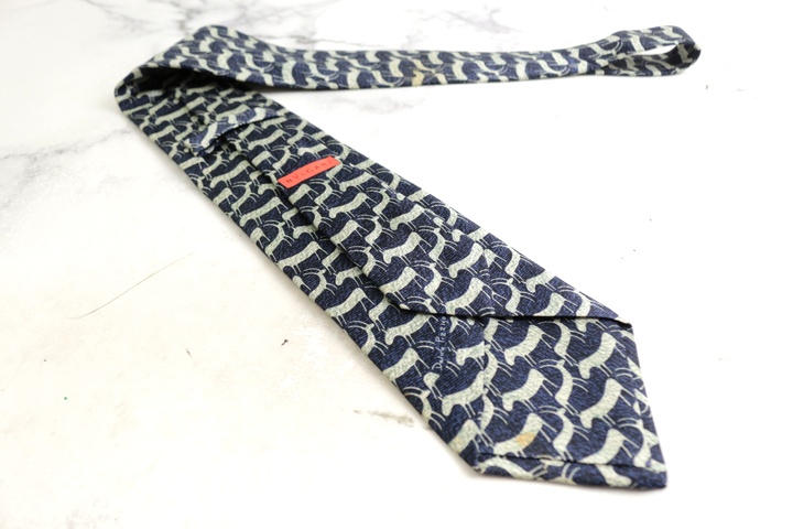 ブルガリ ブランド ネクタイ セッテピエゲ 動物柄 イタリア製 シルク