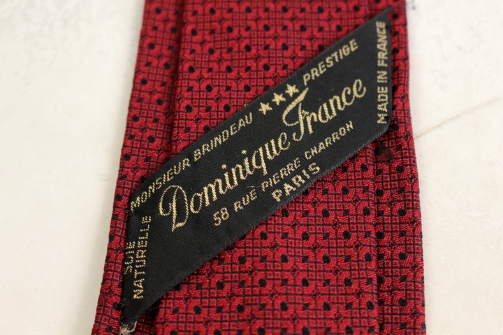 【新品未使用✨️】高級ブランド紳士 ドミニック フランス 動物柄 レッド ネクタイ 新品未使用✨️】高級ブランド紳士 ドミニック フランス 動物柄 レッド