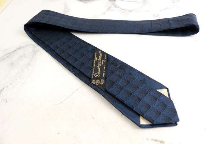 ドミニクフランス クラウン ブランド ネクタイ チェック柄 シルク