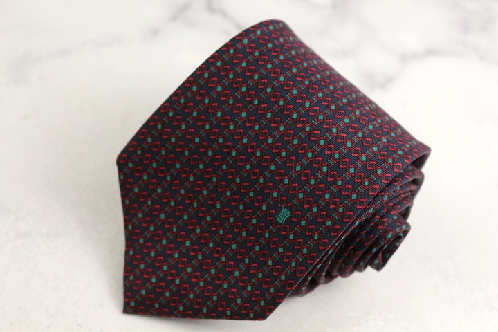 セリーヌ ブランド ネクタイ 総柄 シルク スペイン製 PO メンズ レッド