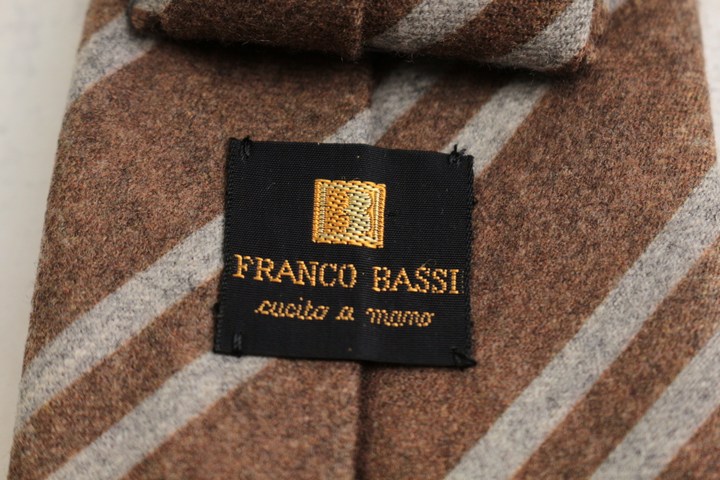 フランコバッシ ブランドネクタイ ストライプ柄 ウール PO メンズ