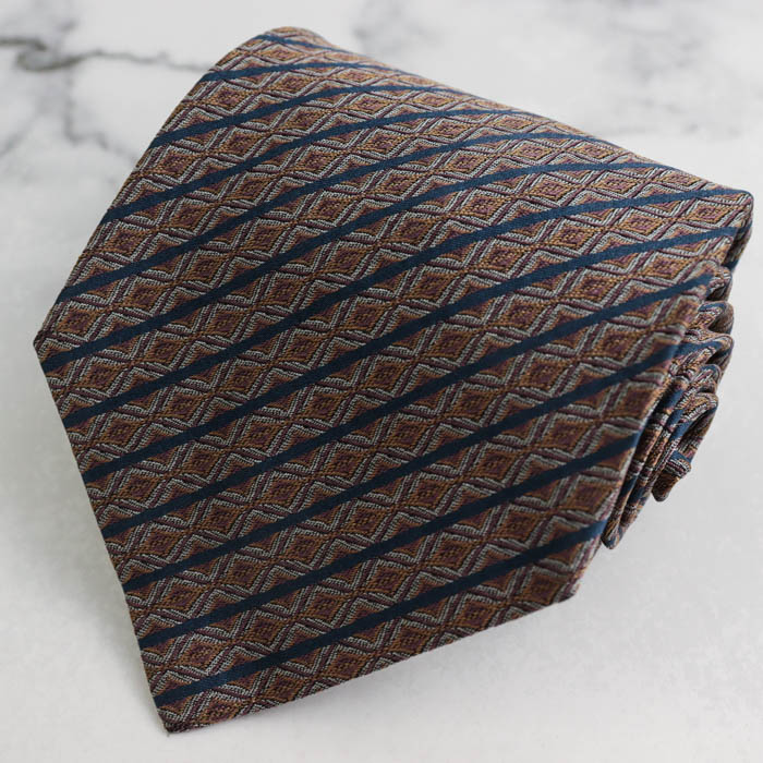フランス老舗メーカー Charvet シャルベ ネクタイ ブラウン系 フランス製 シャルベ ブランド ネクタイ ドット シルク フランス製 PO メンズ