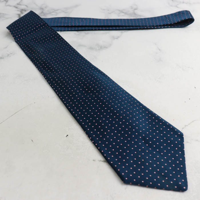 シャルべ ブランド ネクタイ 総柄 シルク PO メンズ ネイビー Charvet シャルベ ブランド ネクタイ ドット シルク フランス製 PO メンズ