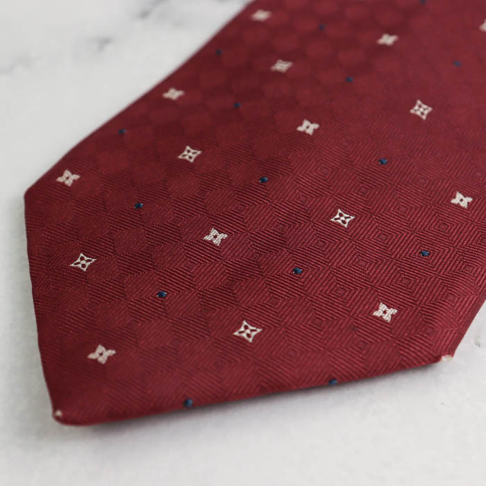ルイヴィトン ブランド ネクタイ ドット 小紋柄 格子柄 シルク