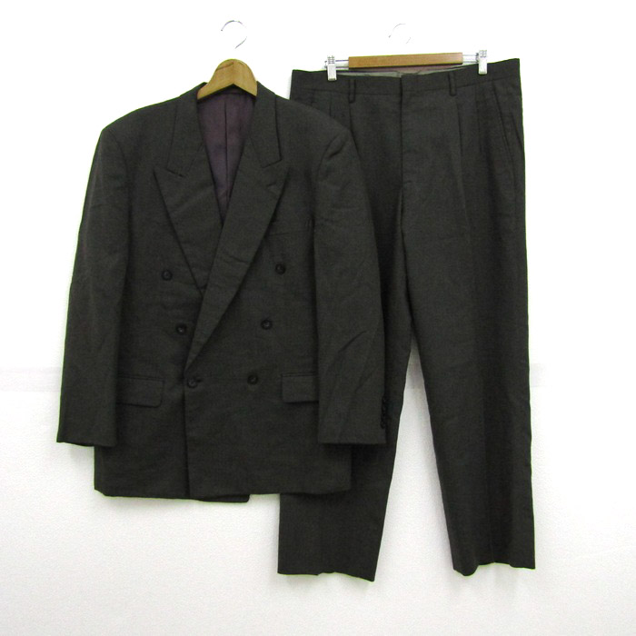 エルメネジルドゼニア ダブルスーツ ブラック系 シャドーストライプ