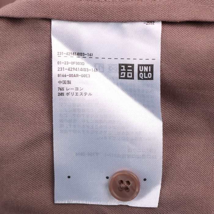 ユニクロ スキッパーブラウス 七分袖 未使用品 レディース Lサイズ