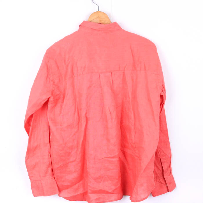 8 By YOOX LINEN ESSENTIAL SHIRT | リネンシャツ オレンジ