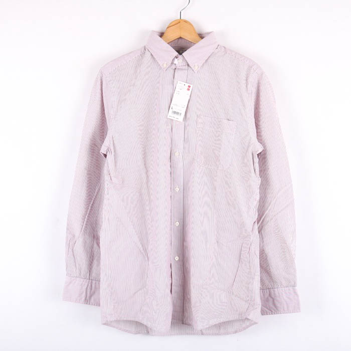 GrandSlam ストライプ 長袖シャツ 未使用品新品 z□ビームス/BEAMS 七分袖ストライプシャツ【M】青白/men's/69