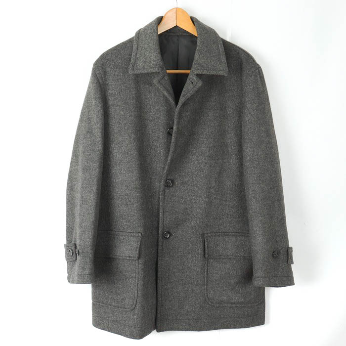UNIQLOウール混合 ダークグレー ジャケットコート （ウール混ダッフル 
