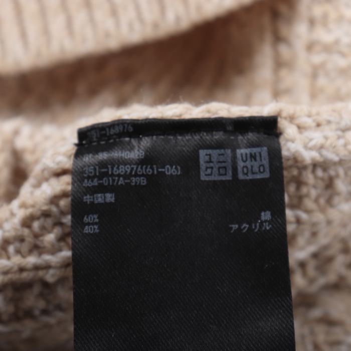 ユニクロ ケーブルクルーネックセーター ニット 長袖 351-168976 トップス メンズ Mサイズ ベージュ UNIQLO 【中古】｜UNIQLO ｜店舗買取｜トップス＞ニット/セーター｜USEDのアパレル通販サイト - SMASELL（スマセル）