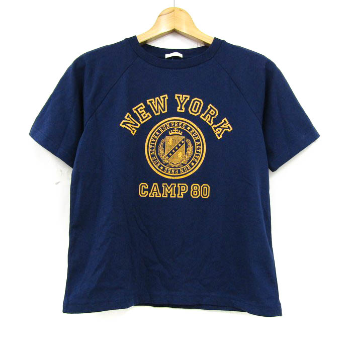 ジーユー 半袖Ｔシャツ トップス カレッジT コットン 未使用品 レディース Sサイズ ネイビー GU 【中古】｜GU｜店舗買取｜トップス＞Tシャツ/カットソー｜USEDのアパレル通販サイト  - SMASELL（スマセル）