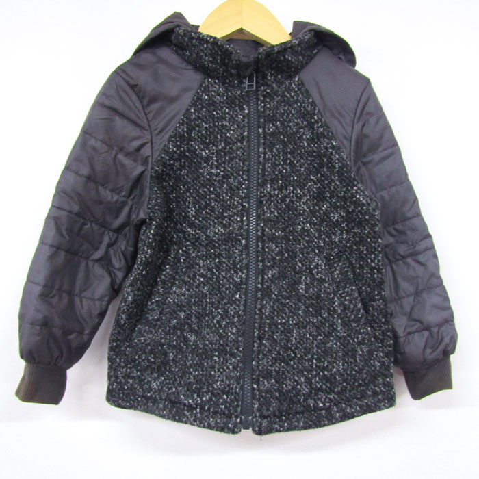 MONNALISA モナリザ ツイード中綿コート 粘り強く 