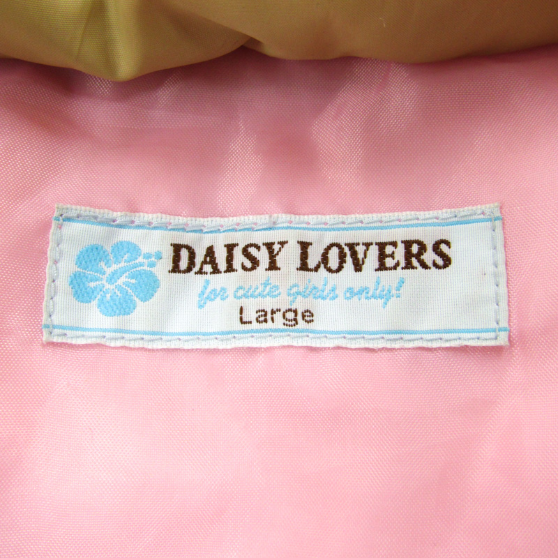 デイジーラバーズ ダウンジャケット ジャンパー アウター キッズ 女の子用 L(160)サイズ ベージュ DAISY LOVERS 【中古】