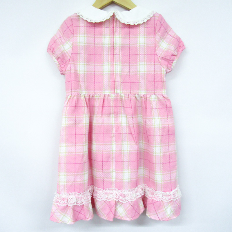 Leilian ピンク系チェック 半袖ワンピース 102999_db01.jpg?20250611171500